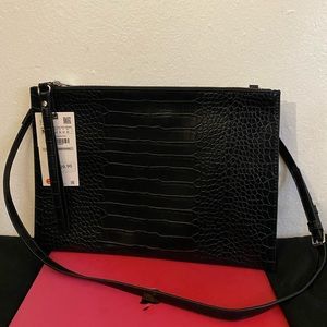 Zara Croc Effect Clutch NWT